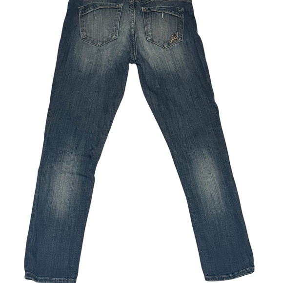 Express Blue Straight Leg Jeans with Vintage Wash - Picture 4 of 4